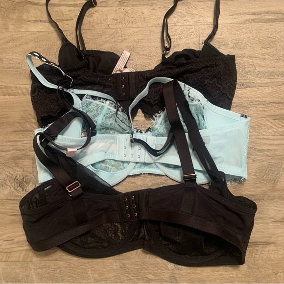 Victoria Secret Bundle 3 Bras Balconette Dream Angels Push Up Without Padding - Picture 7 of 16